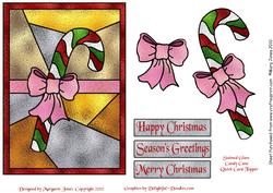 Stained Glass Candy Cane Card