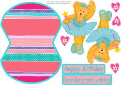 Ballet Bear 2 Wobble Card