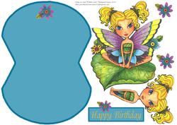 Fairy on Leaf Wobble Card with Decoupage