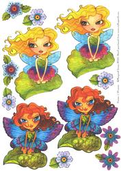 Fairies 'n' Flowers Decoupage for Toppers