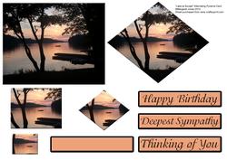 Lake at Sunset Alternating Pyramid