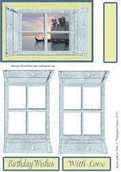Room with a View 3 Quick Card Front with Decoupage