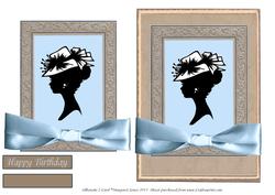 Woman in Hat Silhouette 2 Quick Card