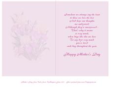 Mothers Day Irises Insert with Verse
