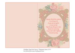 Vintage Wedding Card Insert