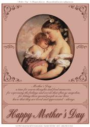 Portrait of Mother and Baby Mothers Day Zig Zag Card
