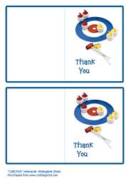 Curling Thank You Notecards