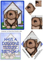 Doggone Terrific Birthday Alternating Pyramid Card