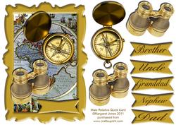 Male Relative Card - World Travel - All Occasion