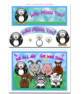 Large Dl Card Kit - Get Well Soon