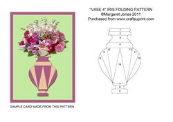 Vase 4 Iris Folding Pattern
