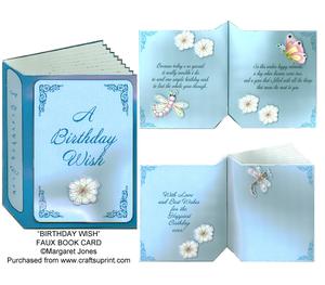 A Birthday Wish Faux Book Card Kit