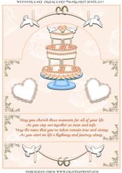 Wedding Cake Zigzag Folded Card
