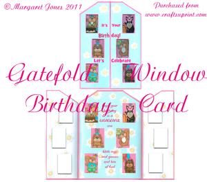 Puppies & Squirrels Gatefold Window Birthday Card