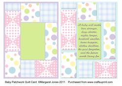 Baby Quilt Patchwork Pieces Card