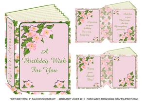Birthday Wish 2 Faux Book Card Kit - Keepsake