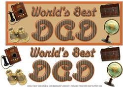 World's Best Dad Large Dl Card - Father's Day