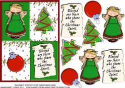 Blessed Step by Step Christmas Card Front with Decoupage