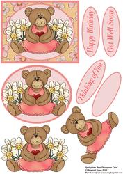 Springtime Bear Decoupage Card