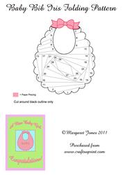 Baby Bib Iris Folding Pattern