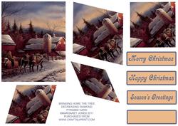 Bringing Home the Tree Decreasing Diamonds Pyramid Card
