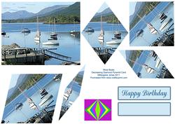More Boats Decreasing Diamonds Pyramid Birthday Card