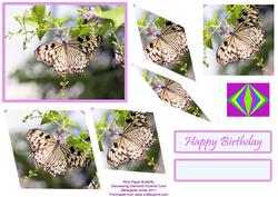 Rice Paper Butterfly Decreasing Diamonds Pyramid, Birthday