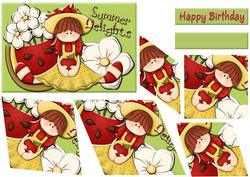 Summer Delights Decreasing Diamonds Birthday Card