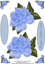 Blue Roses Zig Zag Card Extras