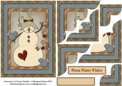 Country Christmas Corner Stacker Snowman 1
