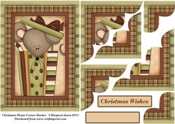 Country Christmas Corner Stacker Mouse
