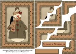 Country Christmas Corner Stacker Snowman 3