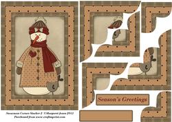 Country Christmas Corner Stacker Snowman 4