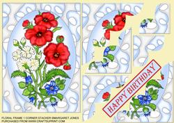 Poppy Bouquet Corner Stacker