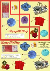 Knitting Tri-stepper Card