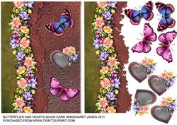 Butterflies & Hearts Quick Card for Mother