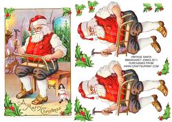 Old Fashioned Vintage Santa Card