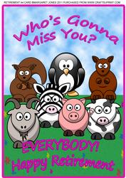 Who's Gonna Miss You A4 Card