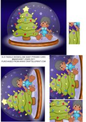 In a Tangle Snowglobe Baby Pyramid Card