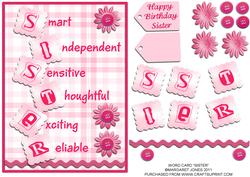 Sister Word Card