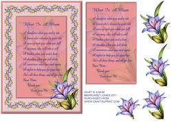 What is a Mum Quick Card Front with Verse and Decoupage