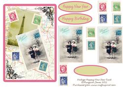 Vintage Birthday/new Year Card