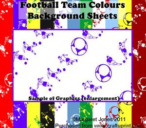 Football Team Colours Background Sheets Kit
