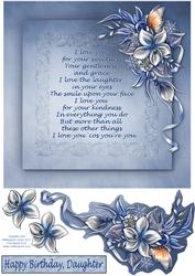 Daughter Birthday 8 x 8 Card -