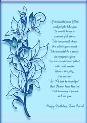 Friend Poem Keepsake Card