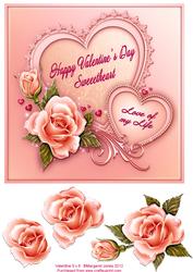 Valentine 8 x 8 Card "love of My Life"