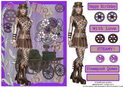 Steampunk Queen Card