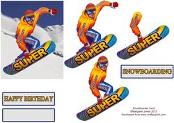 Snowboarder Birthday Step by Step Card