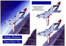 F16 Falcon Inverted Card - Father's Day or Birthday
