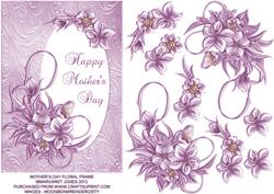 Mother's Day Mauve Floral Frame